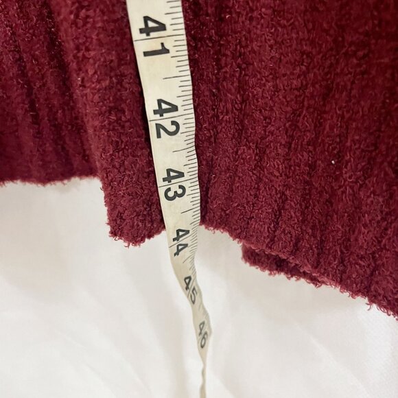 Barefoot Dreams CozyChic Lite Catalina Long Cardigan Sweater Red Burgundy LARGE - Picture 6 of 6